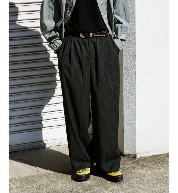 JOURNAL STANDARD「TRモダン ワイド スラックス」|スラックス|ブラック D