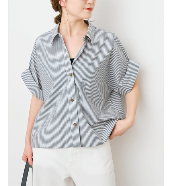 Spick and Span「ハーフスリーブポプリンシャツ」|シャツ・ブラウス|