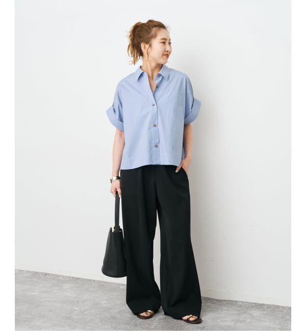 Spick and Span「ハーフスリーブポプリンシャツ」|シャツ・ブラウス|