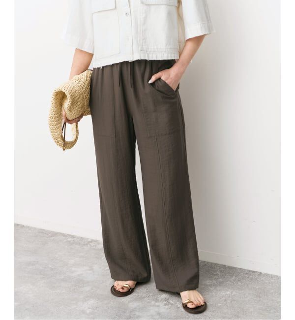 Spick and Span「《追加予約》ドレープツイルイージーファティーグパンツ」|スラックス|