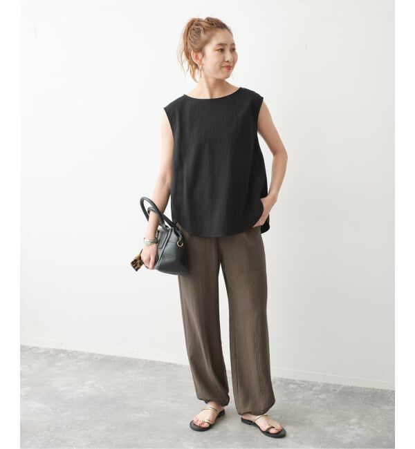 Spick and Span「《追加予約》ドレープツイルイージーファティーグパンツ」|スラックス|