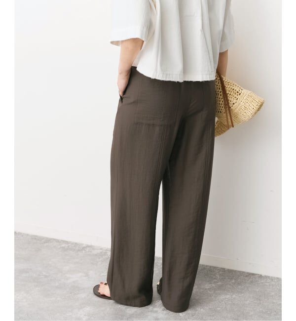 Spick and Span「《追加予約》ドレープツイルイージーファティーグパンツ」|スラックス|