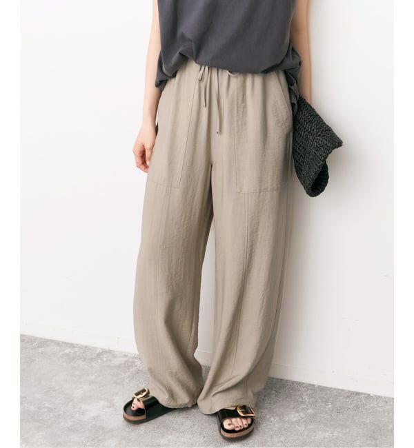 Spick and Span「《追加予約》ドレープツイルイージーファティーグパンツ」|スラックス|