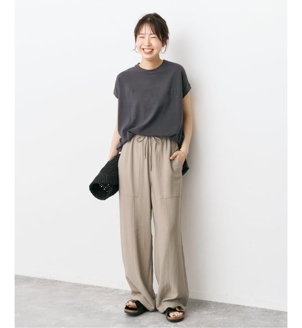 Spick and Span「《追加予約》ドレープツイルイージーファティーグパンツ」|スラックス|