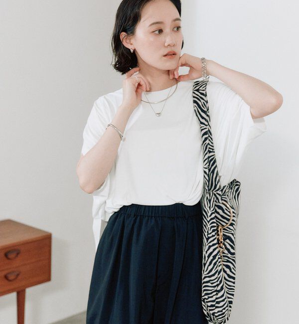 「【吸水速乾/遮熱/接触冷感/洗濯機洗い可】クールタッチポンチョカットソー」|Tシャツ・カットソー|