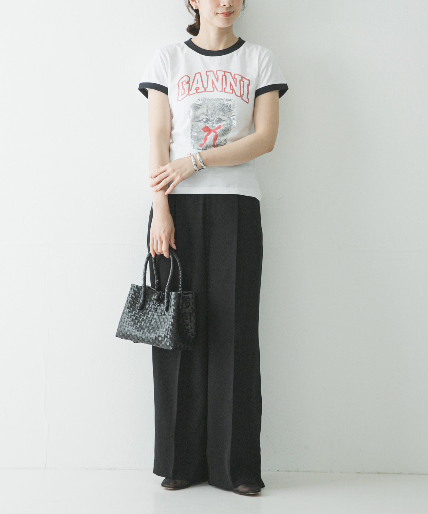URBAN RESEARCH「GANNI　JERSEY MARGOT KITTY PRINT」|Tシャツ・カットソー|