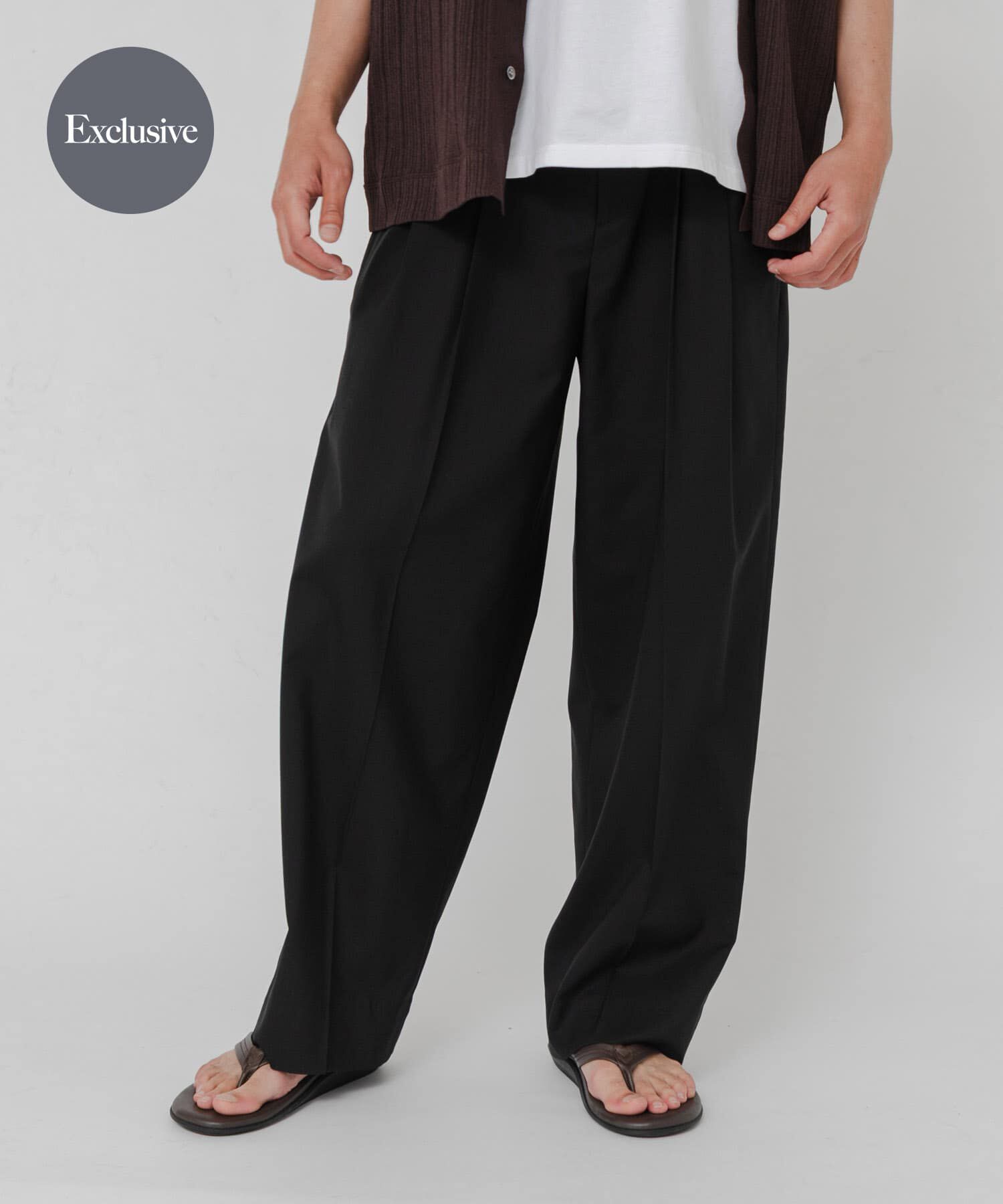 URBAN RESEARCH「『別注』YLEVE&times;URBAN RESEARCH　S120S WOOL 3TACK PANTS」|その他|ブラック