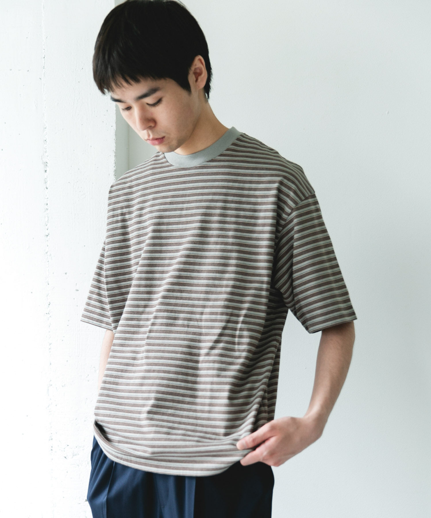 URBAN RESEARCH DOORS「OUTDOOREXCHANGE ボーダーTシャツ」|Tシャツ・カットソー|