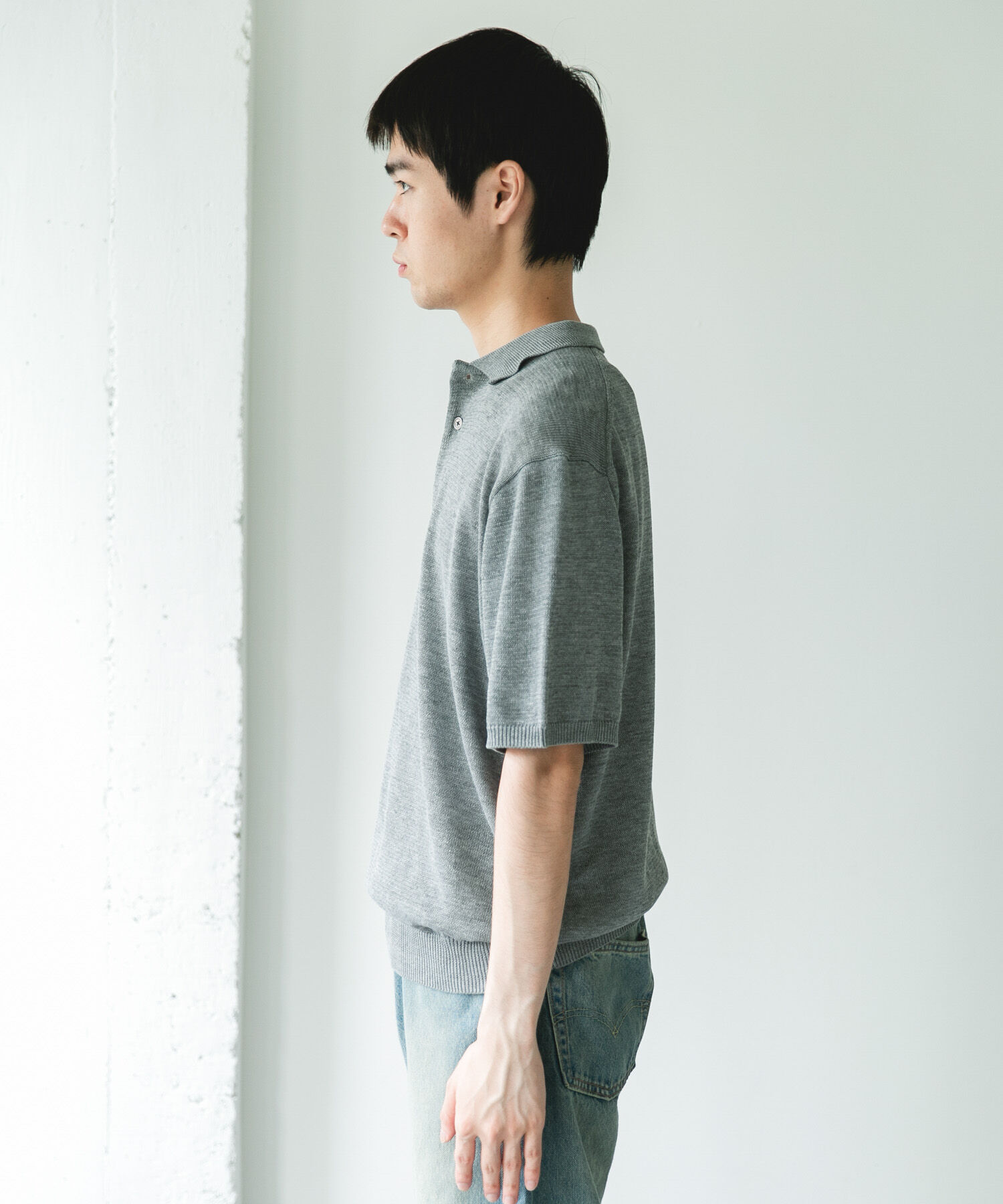 URBAN RESEARCH DOORS「『洗濯可/UVカット』『URTECH』Aircare ショートスリーブニットポロ」|ニット・セーター|