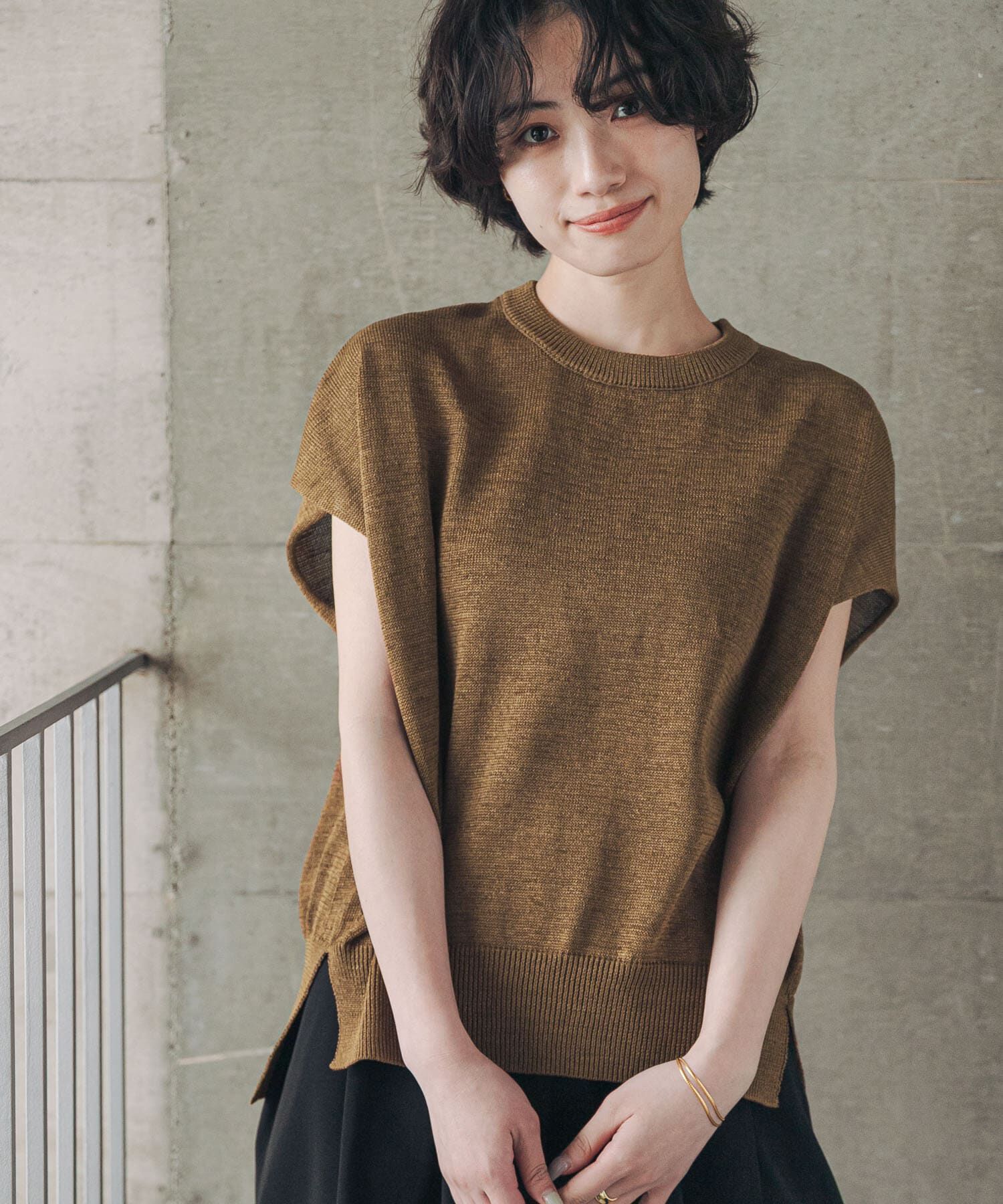 URBAN RESEARCH DOORS「『洗濯可/UVカット』『UR TECH』Aircareフレンチニットプルオーバー」|その他|