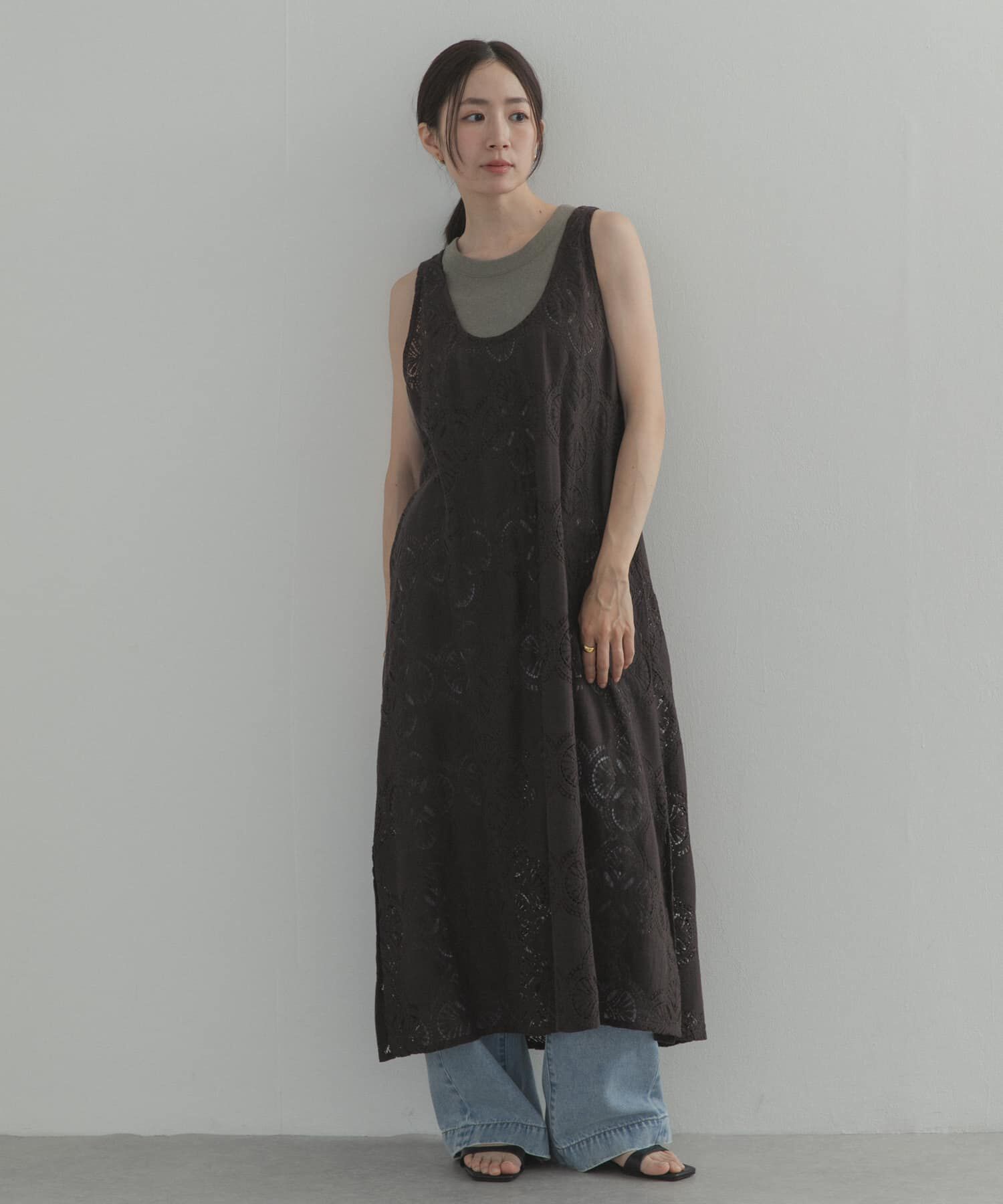 URBAN RESEARCH DOORS「サークルレース2WAYワンピース」|ワンピース|