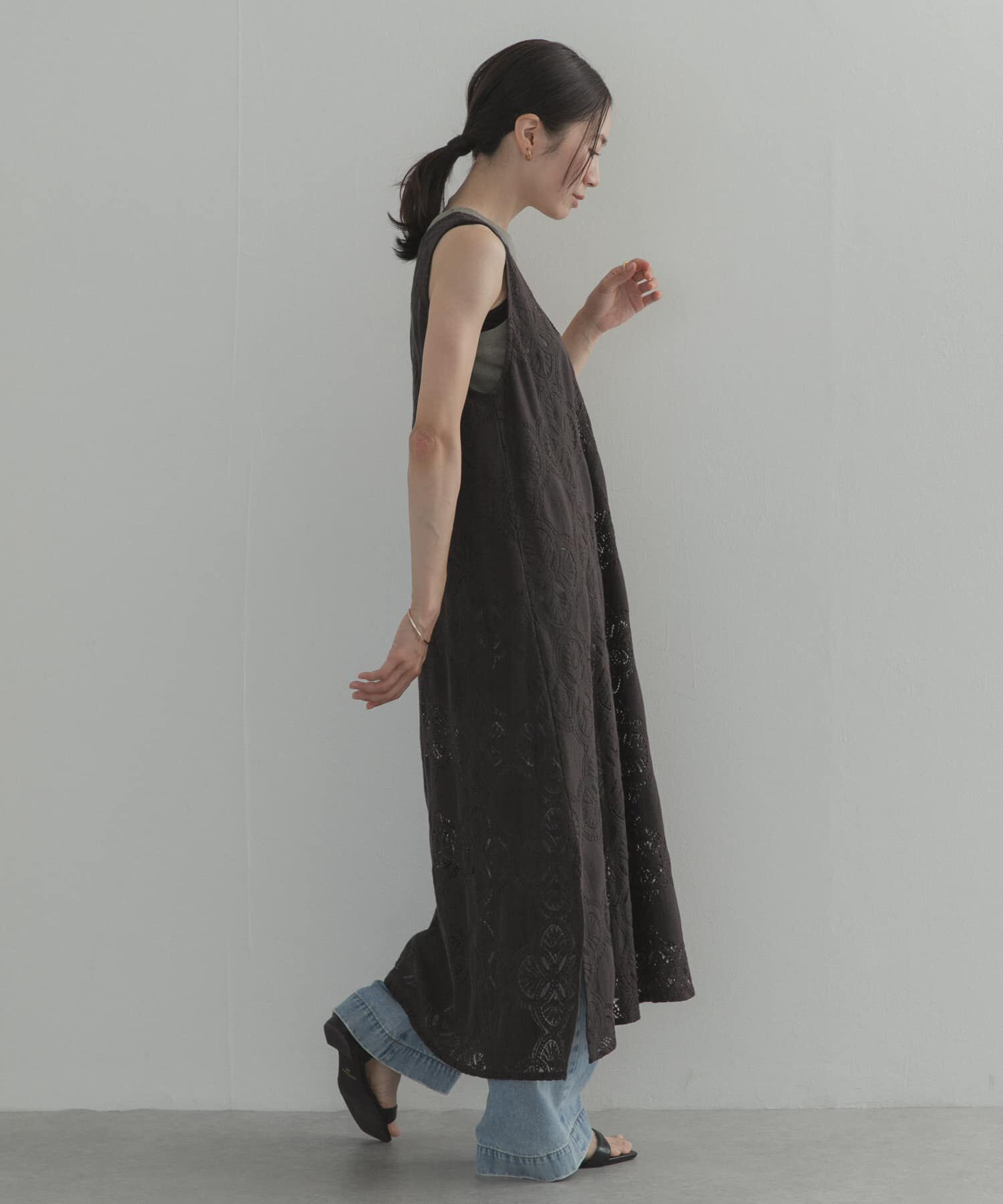 URBAN RESEARCH DOORS「サークルレース2WAYワンピース」|ワンピース|