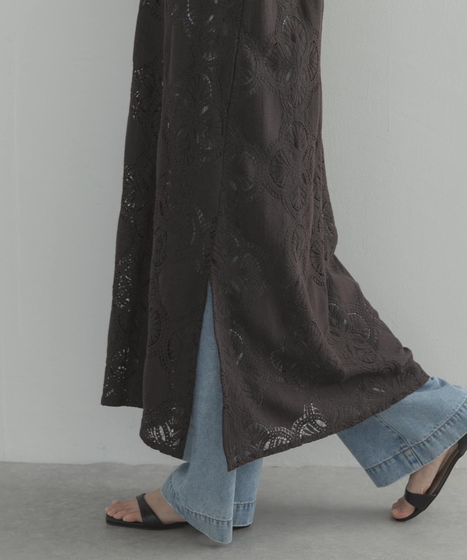 URBAN RESEARCH DOORS「サークルレース2WAYワンピース」|ワンピース|