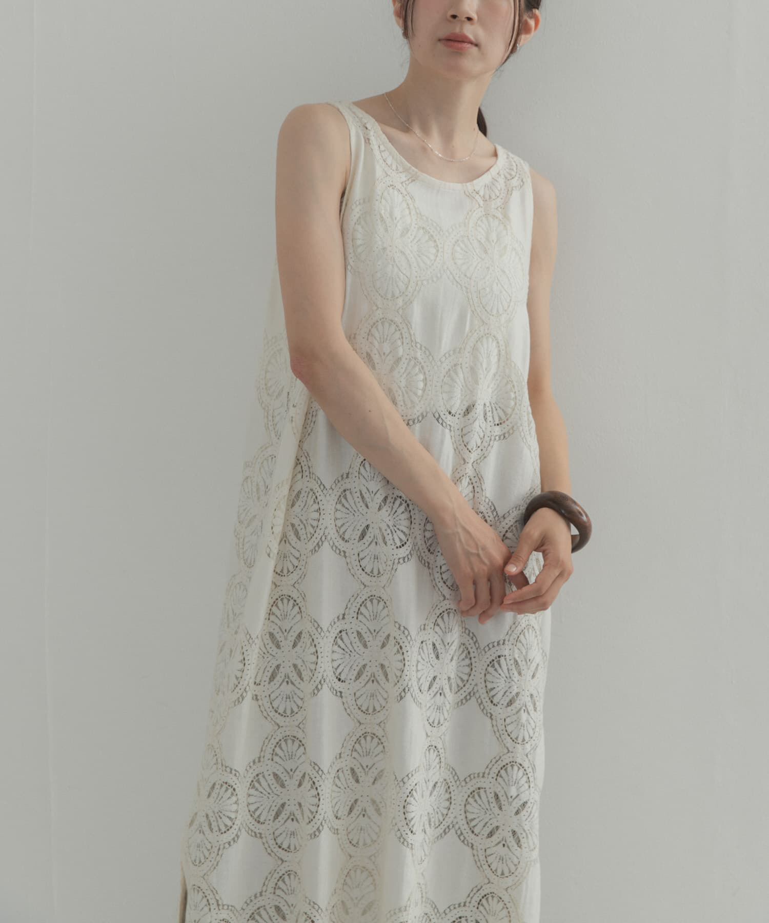 URBAN RESEARCH DOORS「サークルレース2WAYワンピース」|ワンピース|