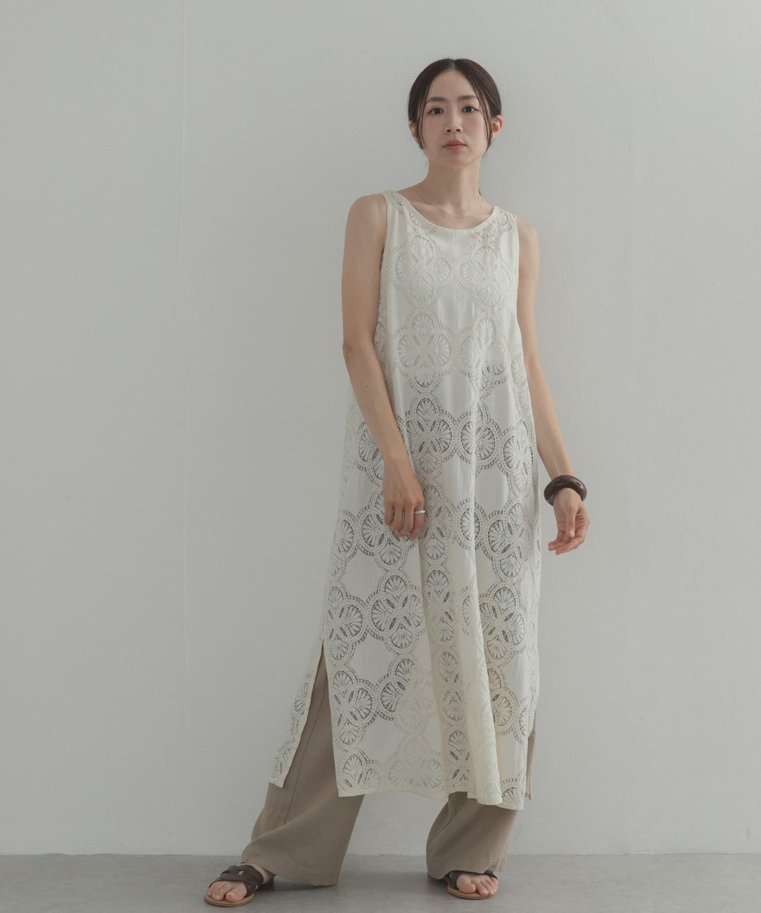 URBAN RESEARCH DOORS「サークルレース2WAYワンピース」|ワンピース|