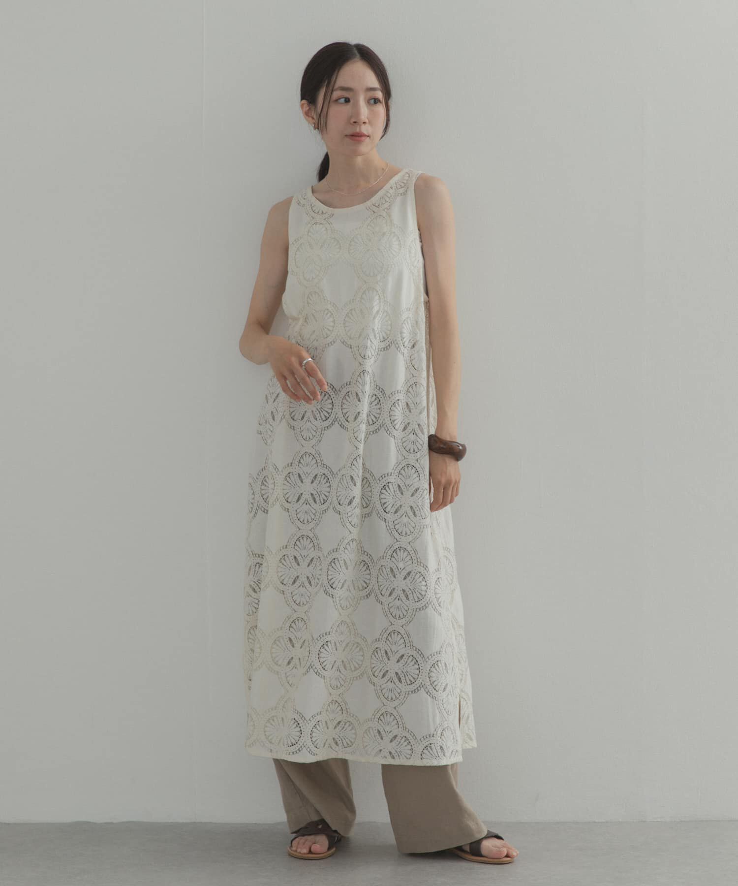 URBAN RESEARCH DOORS「サークルレース2WAYワンピース」|ワンピース|