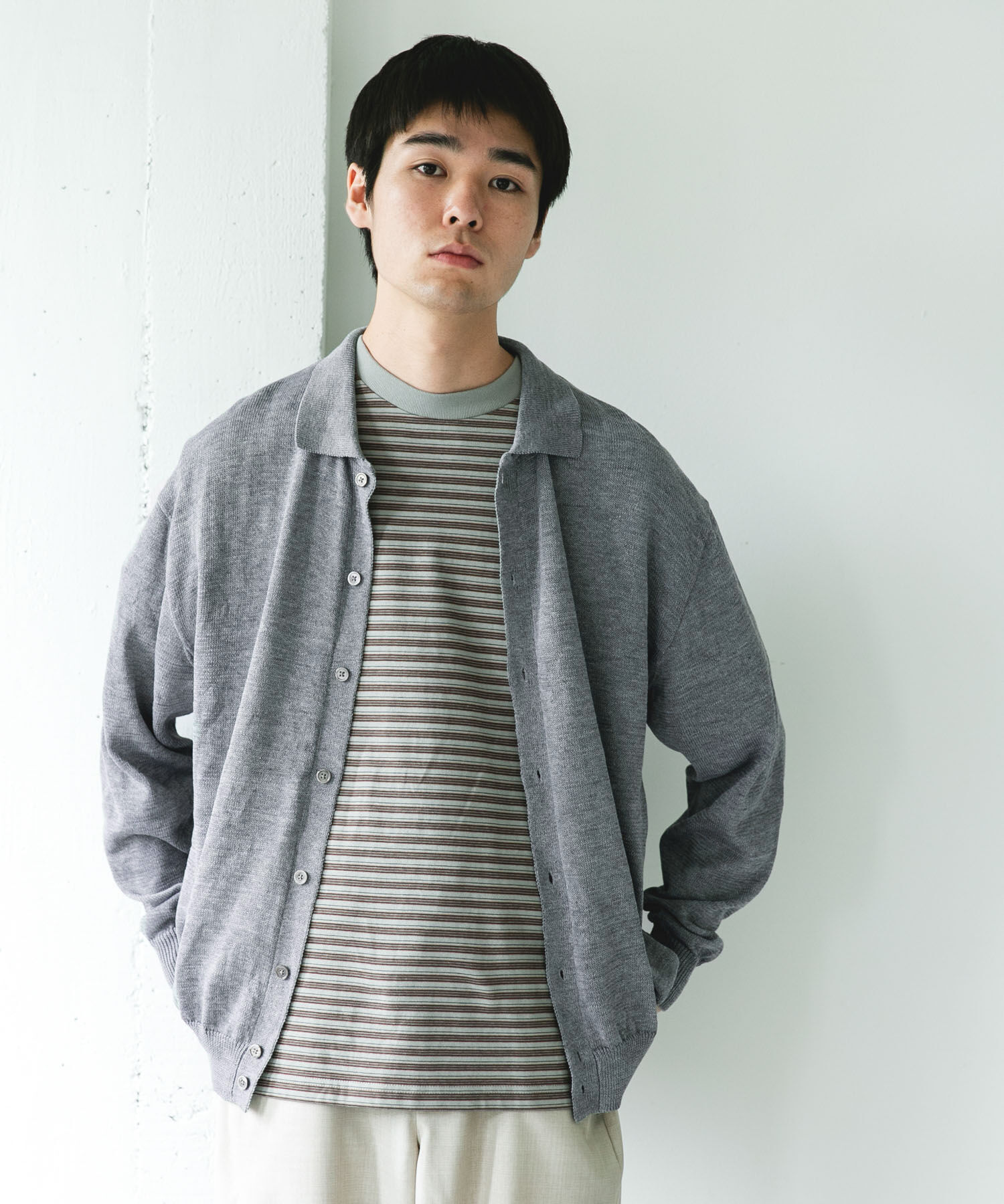 URBAN RESEARCH DOORS「『洗濯可/UVカット』『URTECH』Aircare ロングスリーブシャツカーディガン」|カーディガン|