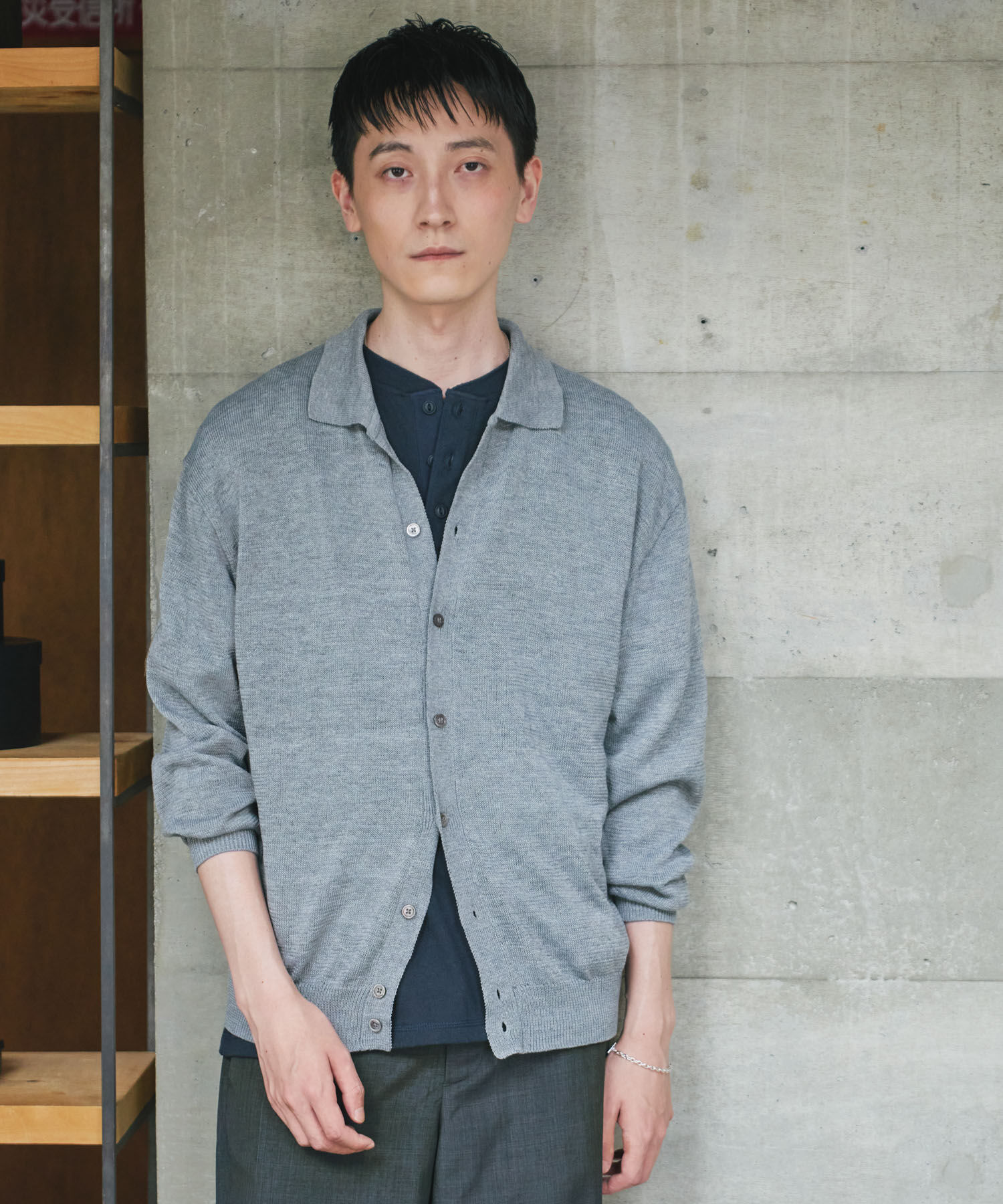 URBAN RESEARCH DOORS「『洗濯可/UVカット』『URTECH』Aircare ロングスリーブシャツカーディガン」|カーディガン|