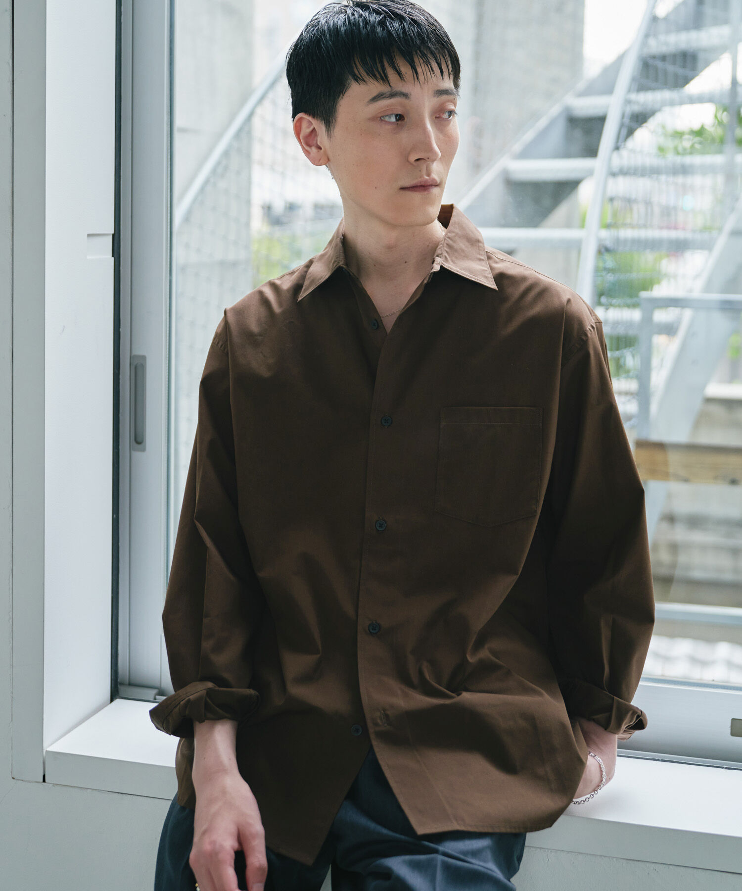 URBAN RESEARCH DOORS「『速乾/イージーケア/UVカット』『URTECH』Aircare ロングスリーブシャツ」|シャツ・ブラウス|