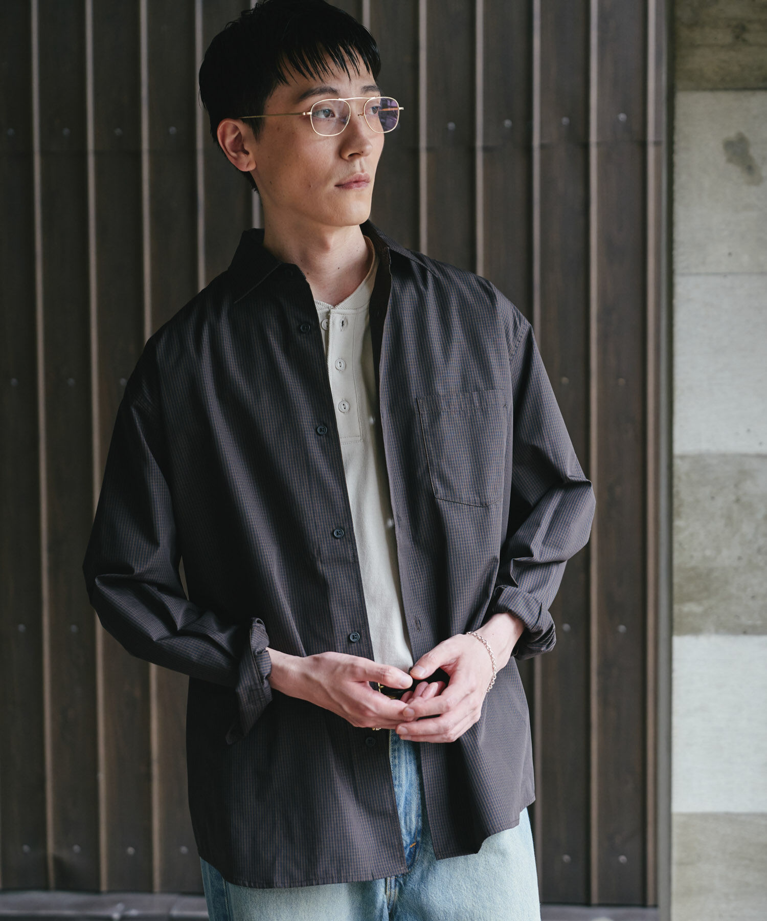 URBAN RESEARCH DOORS「『速乾/イージーケア/UVカット』『URTECH』Aircare ロングスリーブシャツ」|シャツ・ブラウス|