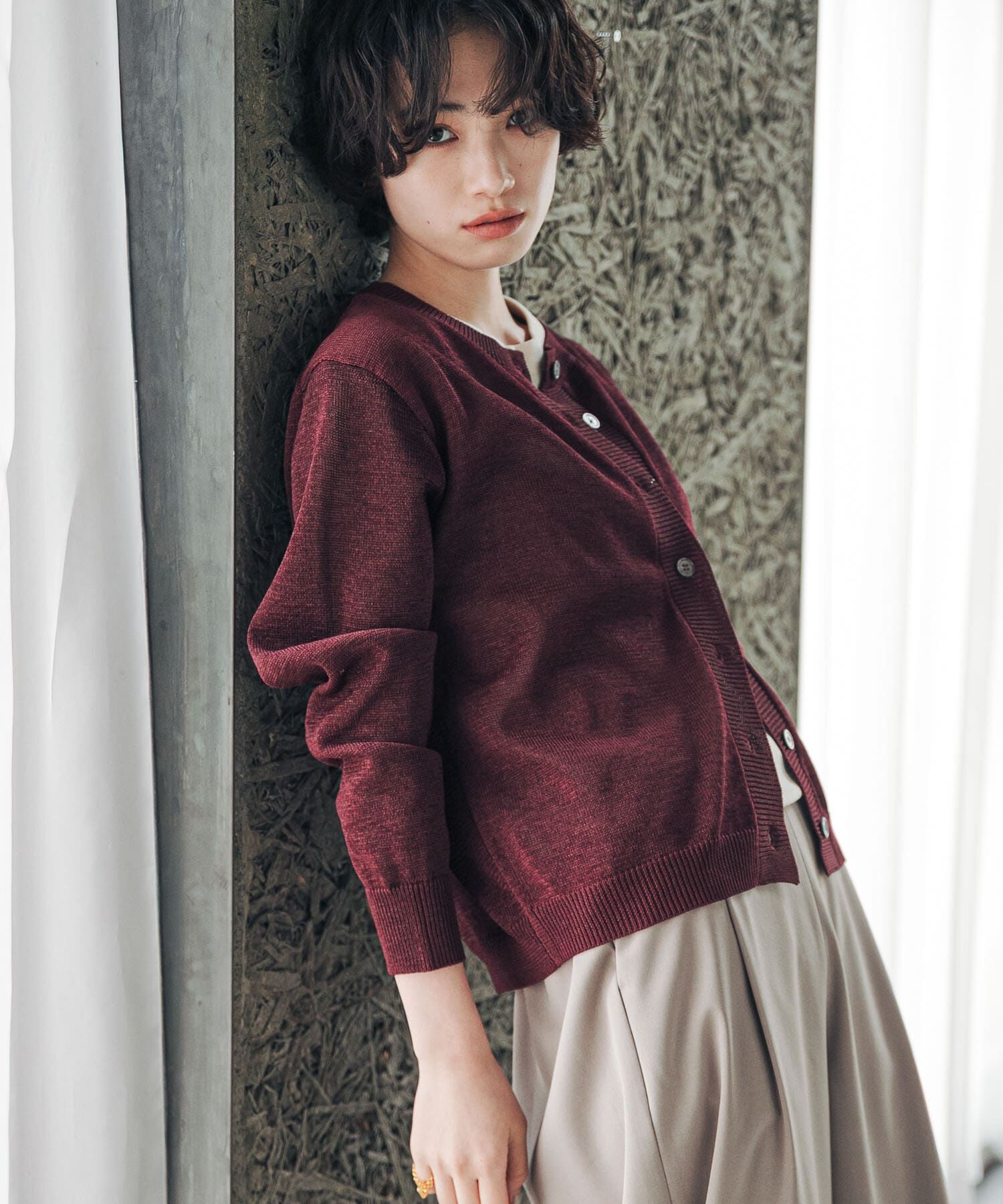 URBAN RESEARCH DOORS「『洗濯可/UVカット』『UR TECH』Aircareニットカーディガン」|カーディガン|