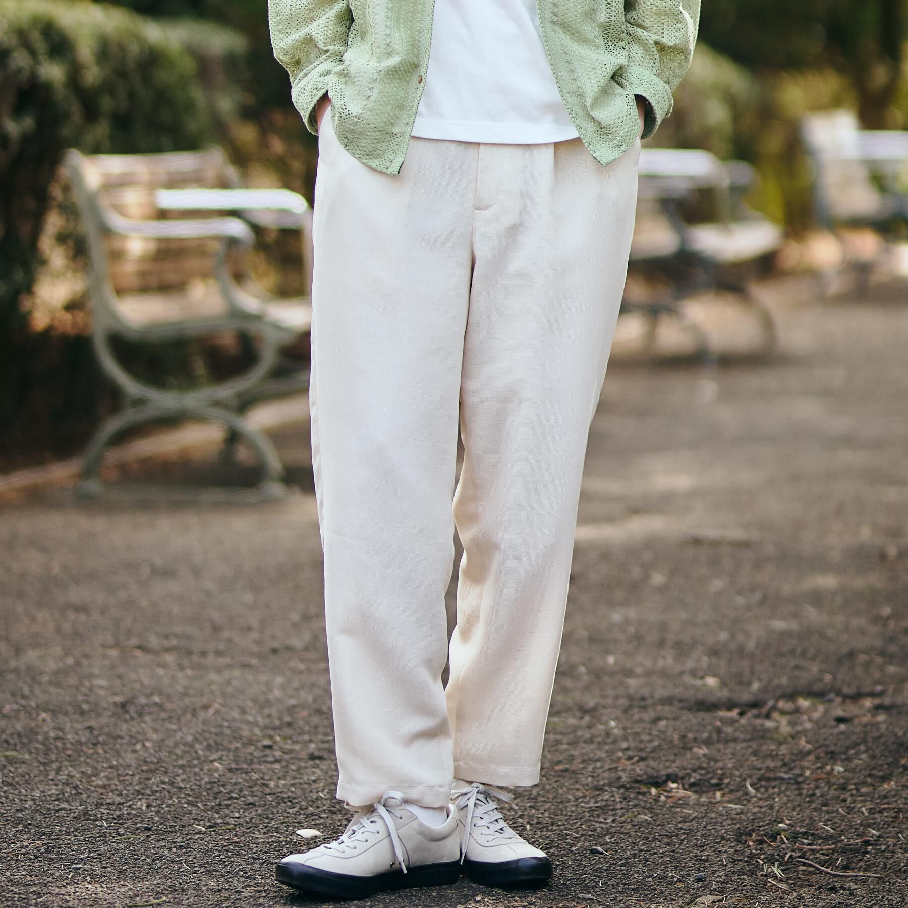 THE SHOP TK「パナマメッシュ ワイドパンツ セットアップ可」|その他|