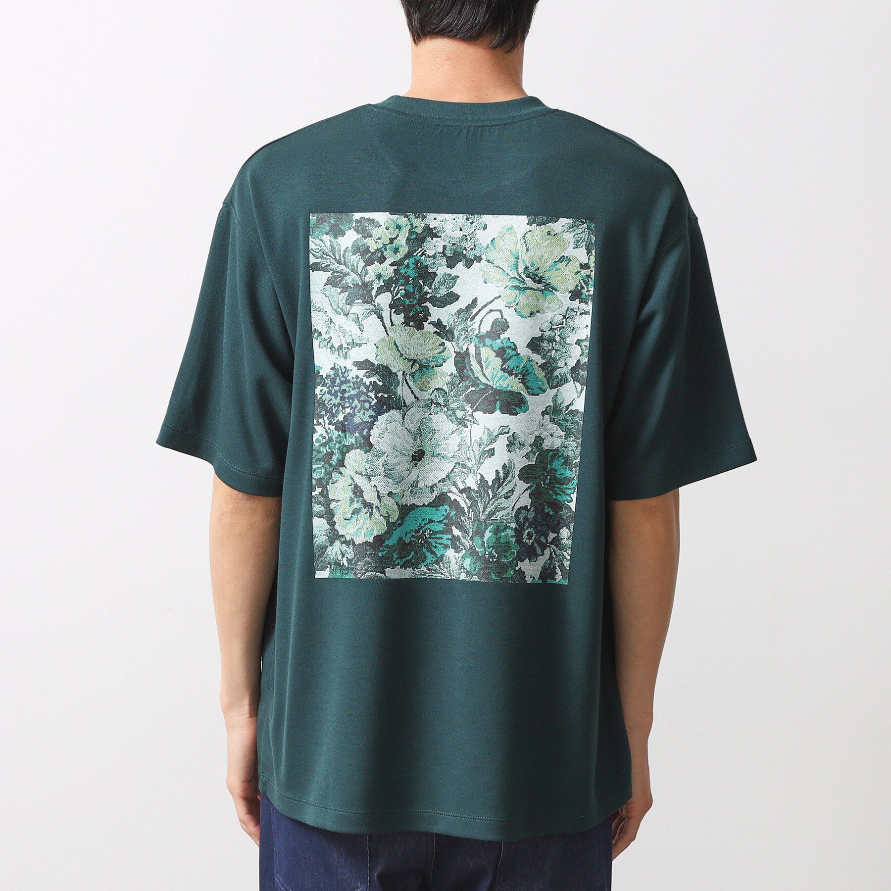 THE SHOP TK「ボタニカル柄 ビッグシルエット 半袖Ｔシャツ 洗濯機OK」|Tシャツ・カットソー|