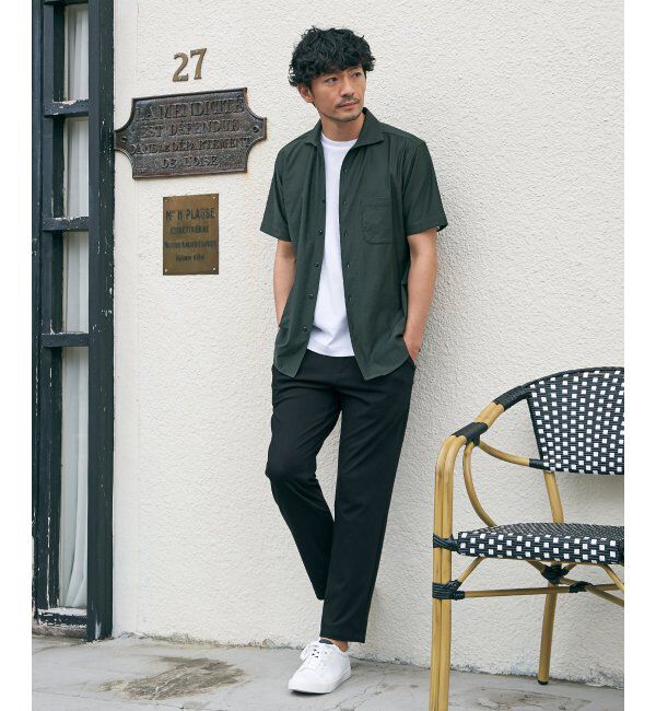 IKKA LOUNGE「【吸水速乾／イージーケア】アーバンドライフルオープンポロシャツ」|Tシャツ・カットソー|