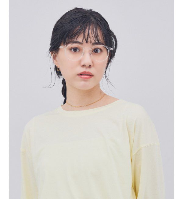  「ボストン型 メガネ｜クリアカラー｜伊達メガネ 度付きメガネ｜ユニセックス  レンズ交換券付」|メガネ|
