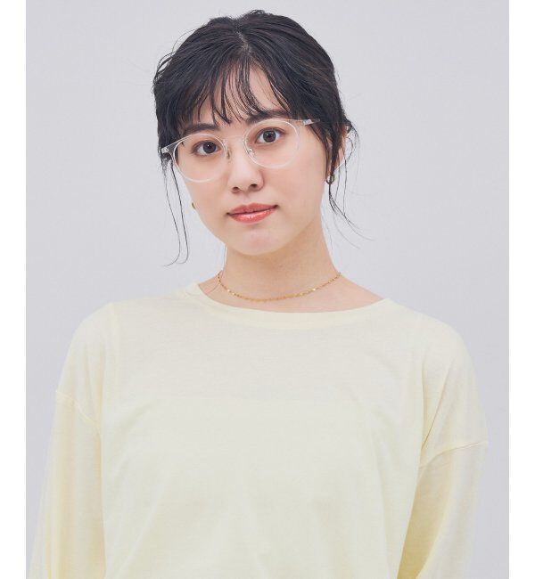  「ボストン型 メガネ｜クリアカラー｜伊達メガネ 度付きメガネ｜ユニセックス  レンズ交換券付」|メガネ|