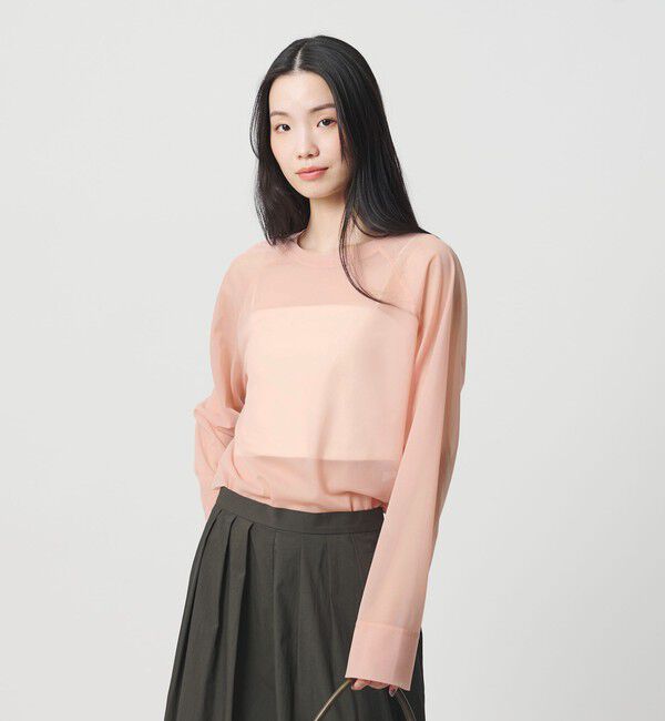 BEAUTY&YOUTH UNITED ARROWS「オーガンジー ラグランスリーブカットソー ウォッシャブル」|Tシャツ・カットソー|
