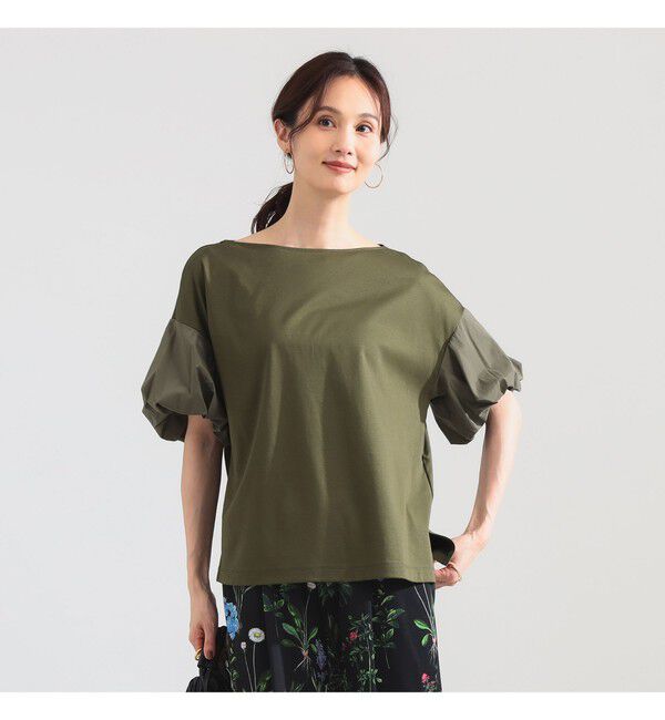 Demi-Luxe BEAMS 「タフタ バルーン スリーブ プルオーバー」|Tシャツ・カットソー|