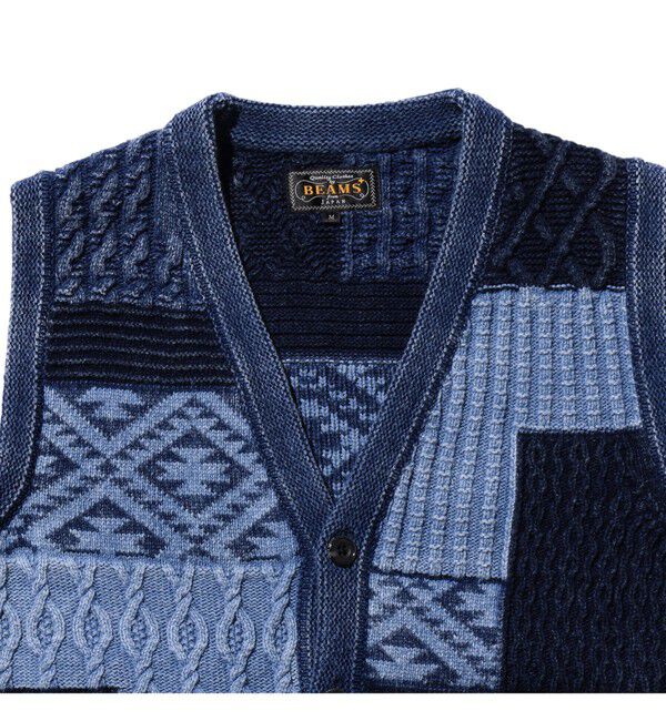 BEAMS PLUS「Indigo Vest」|ニット・セーター|