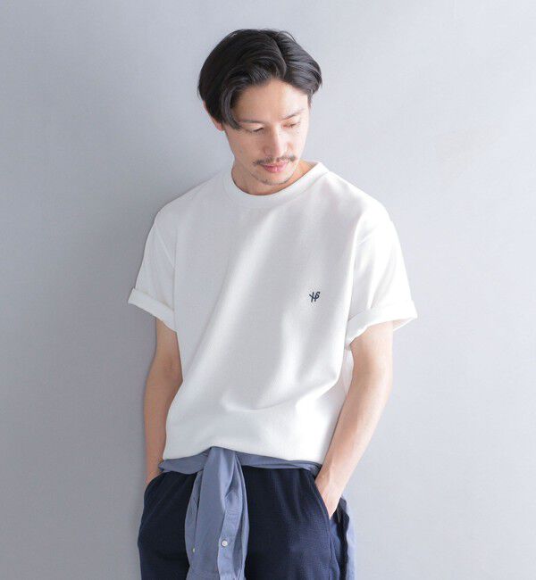 SHIPS「【WEB限定】SHIPS:〈手洗い可能/抗菌/防臭〉ワンポイント ロゴ バーズアイ Tシャツ」|Tシャツ・カットソー|