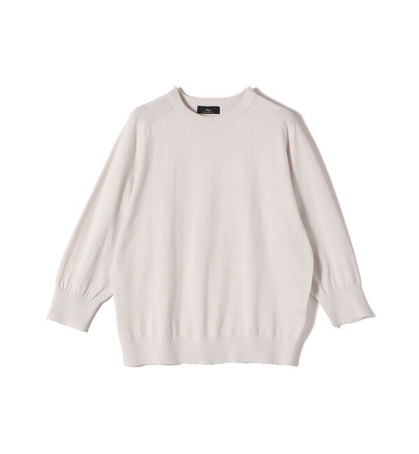 SHIPS for women「SHIPS Primary Navy Label:SUVIN ドルマン プルオーバー」|ニット・セーター|ライトグレー