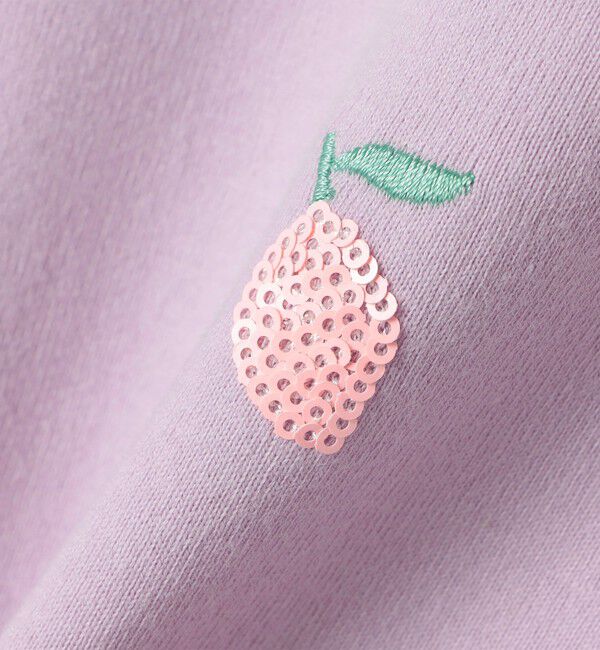 SHIPS KIDS「SHIPS KIDS:140～150cm /レモン スパンコール 刺繍 ロングスリーブ Tシャツ」|Tシャツ・カットソー|