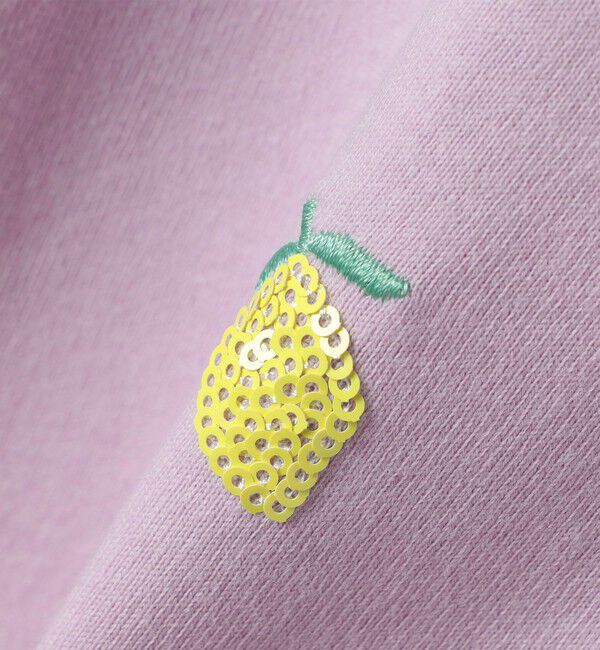 SHIPS KIDS「SHIPS KIDS:100～130cm /レモン スパンコール 刺繍 ロングスリーブ Tシャツ」|Tシャツ・カットソー|