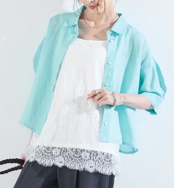 SHIPS Colors 「《一部追加・新色予約》SHIPS Colors:〈手洗い可能〉オーバー レース タンクトップ◆」|タンクトップ|