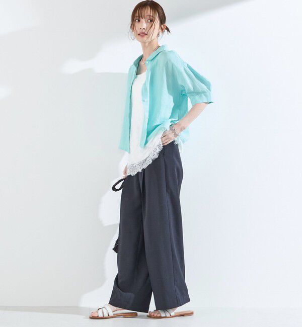 SHIPS Colors 「《一部追加・新色予約》SHIPS Colors:〈手洗い可能〉オーバー レース タンクトップ◆」|タンクトップ|