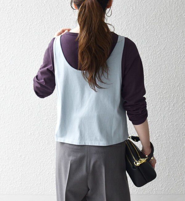 SHIPS any「《予約》SHIPS any:〈洗濯機可能〉レイヤード ロングスリーブ TEE &times; タンク セット」|Tシャツ・カットソー|