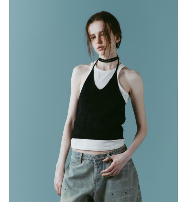 JOINT WORKS「Knuth Marf / クヌースマーフ knit halter bustier」|ベスト・ジレ|