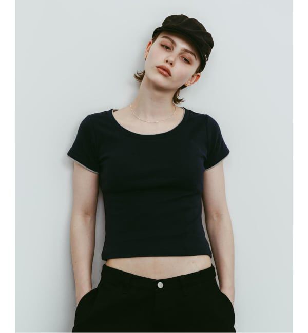 JOINT WORKS「Knuth Marf / クヌースマーフ layered crewneck tee」|Tシャツ・カットソー|ネイビー