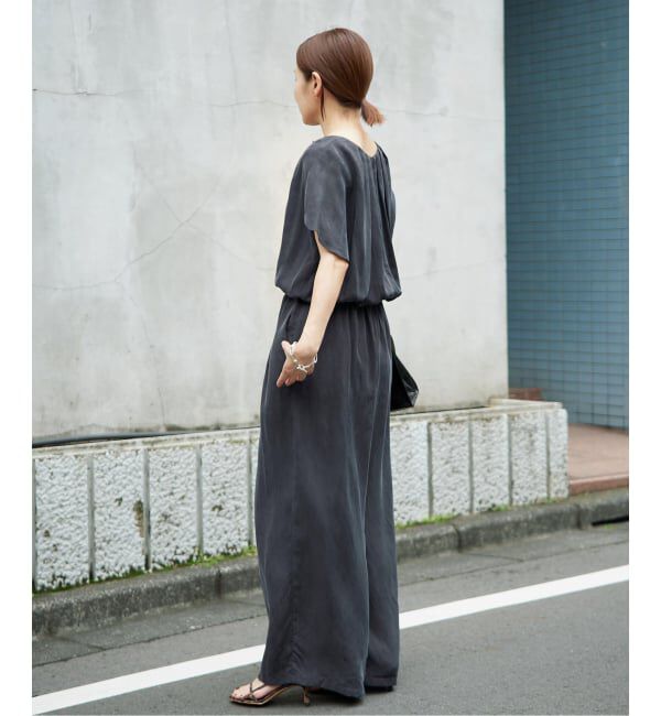 IENA「《接触冷感/手洗い可》キュプラオーバーフレンチオールインワン」|オールインワン|