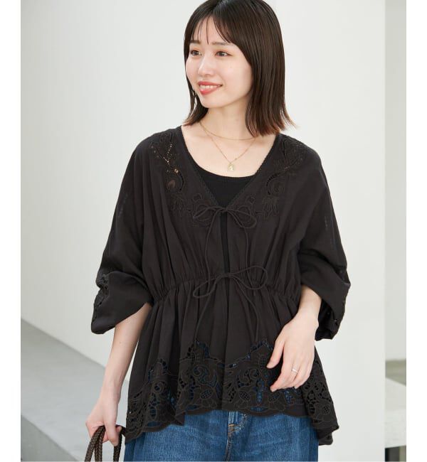 SLOBE IENA「《予約》India刺繍カーデブラウス」|シャツ・ブラウス|