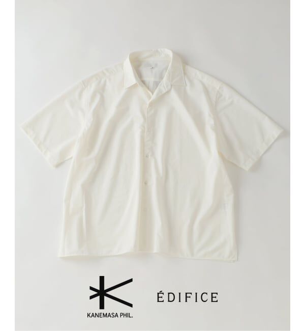 EDIFICE「Kanemasa Phil. (カネマサ フィル) 別注 36ゲージ Ny Atmsphr S/S シャツ」|シャツ・ブラウス|ホワイト