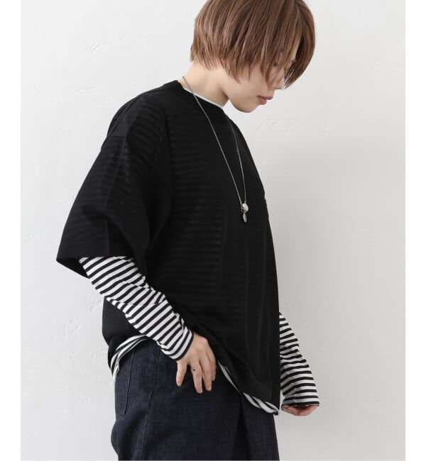 journal standard luxe「シアー T」|ニット・セーター|ブラック