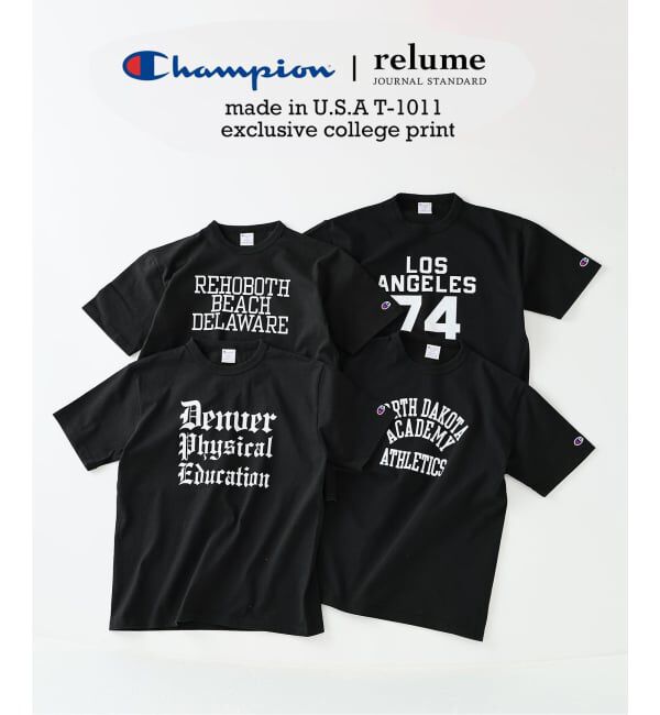 JOURNAL STANDARD relume「CHAMPION / チャンピオン 別注 T1011 カレッジプリント Tシャツ」|Tシャツ・カットソー|