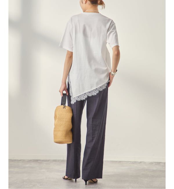 journal standard L'essage「レースイレギュラーヘムTシャツ」|Tシャツ・カットソー|