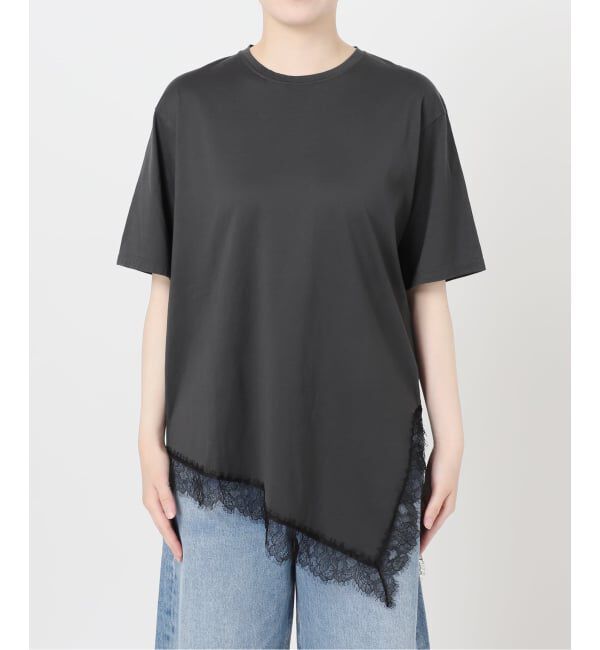 journal standard L'essage「レースイレギュラーヘムTシャツ」|Tシャツ・カットソー|