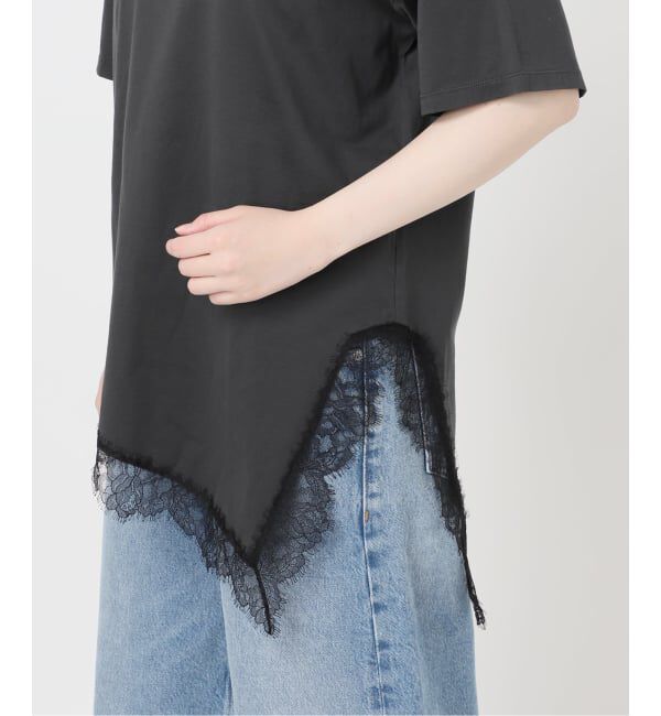journal standard L'essage「レースイレギュラーヘムTシャツ」|Tシャツ・カットソー|